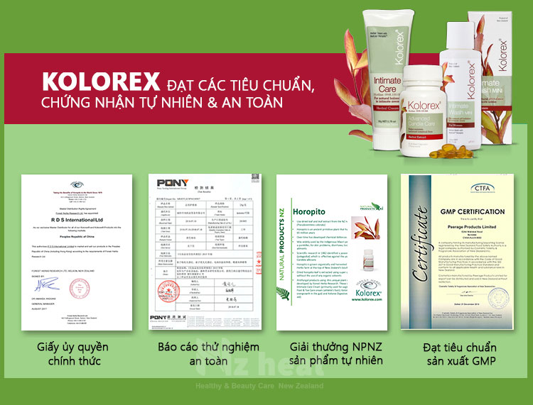 Dòng sản phẩm Kolorex đat tiêu chuẩn và chứng nhận an toàn