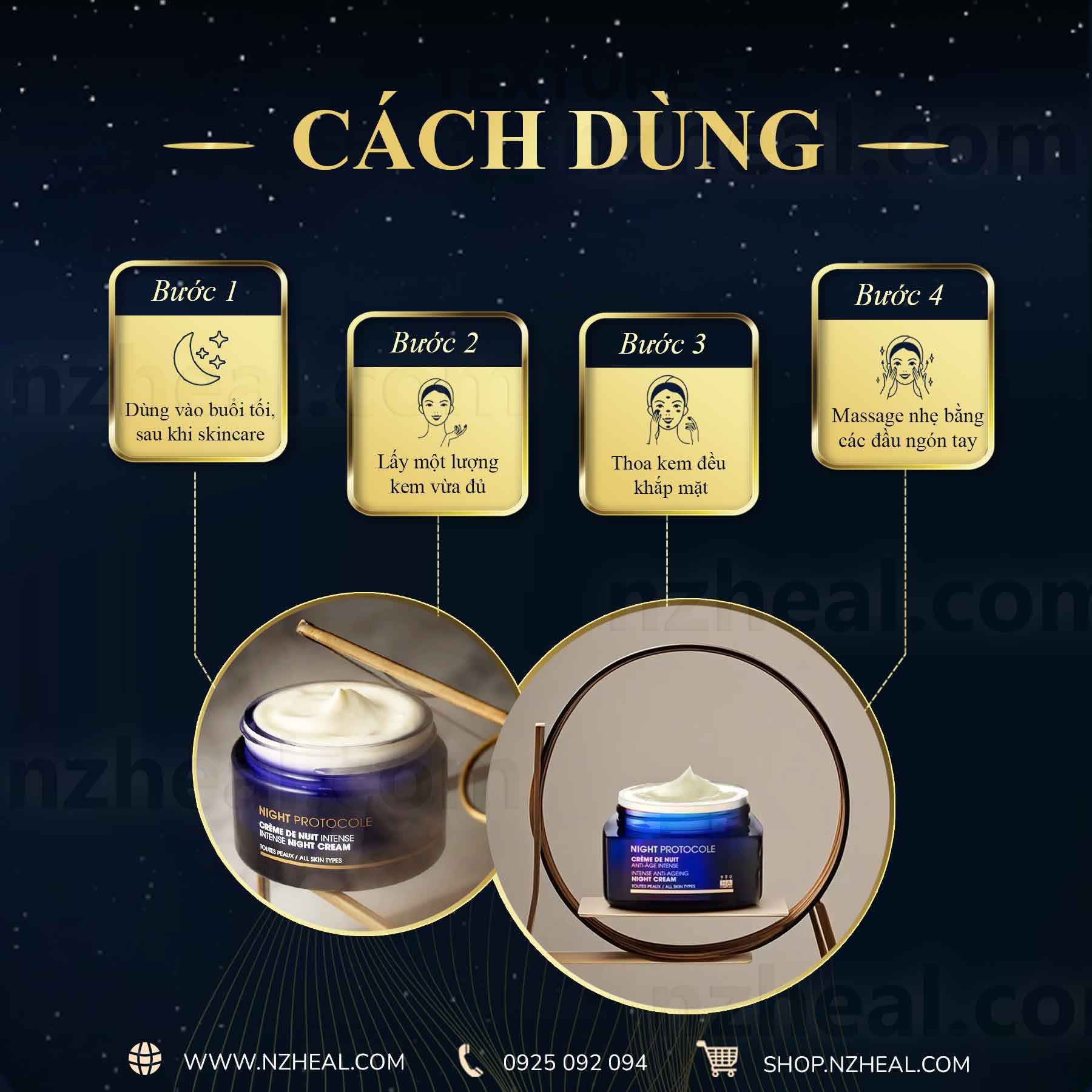 Kem chống lão hoá, sáng da DermEden Night Protocole Intense Night Cream (50ml) 1