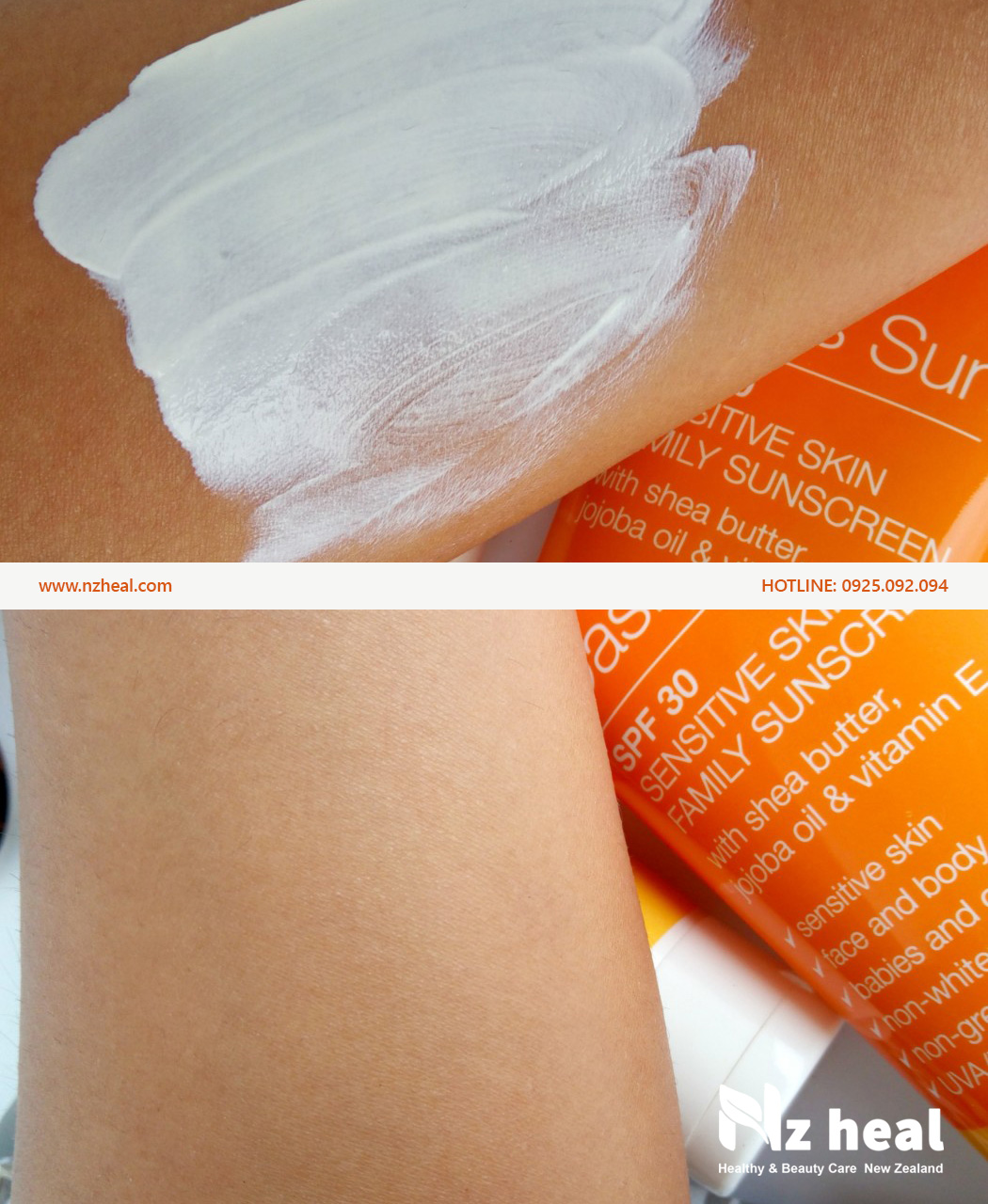 Kem chống nắng Oasis Sun SPF 30 Family Sunscreen không gây nhờn rít