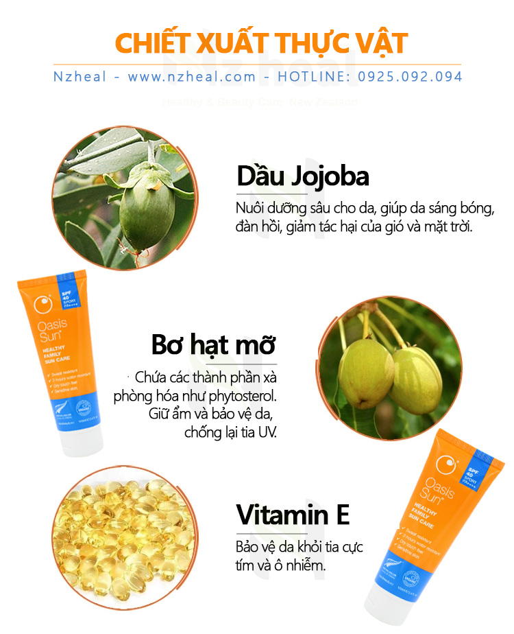 Kem chống nắng Oasis Sun SPF 40 Dry-Feel Sport Sunscreen 100ml 3