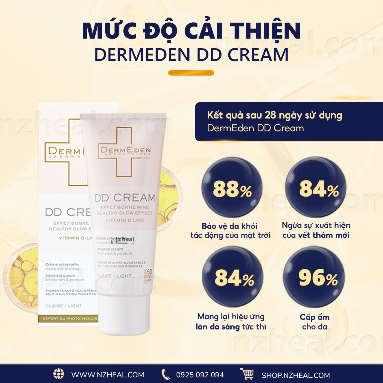 Kem chống nắng Vitamin D DermEden DD Cream SPF50 (50ml) 7