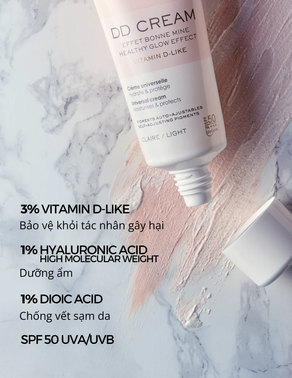 Kem chống nắng Vitamin D DermEden DD Cream SPF50 (50ml)