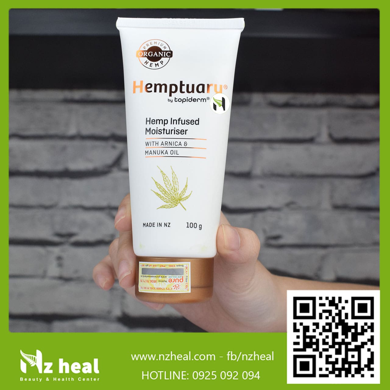 Kem Dưỡng Ẩm Hạt Gai Dầu Hemptuary Hemp Infused Moisturiser 100g