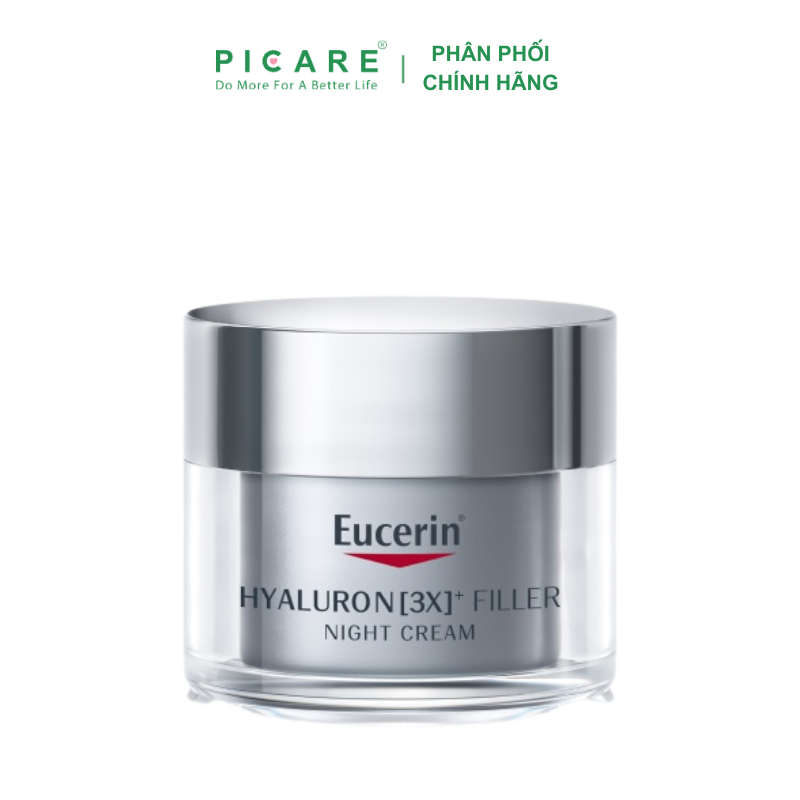 Kem dưỡng ban đêm Eucerin Hyaluron Filler Night Cream khẳng định vai trò của kem dưỡng ẩm Eucerin trong bộ mỹ phẩm dược liệu hiện đại, với Eucerin đảm bảo an toàn và hỗ trợ chăm sóc da nhạy cảm vượt trội, kết hợp cả công nghệ kem chống nắng Eucerin trong quy trình điều trị da.