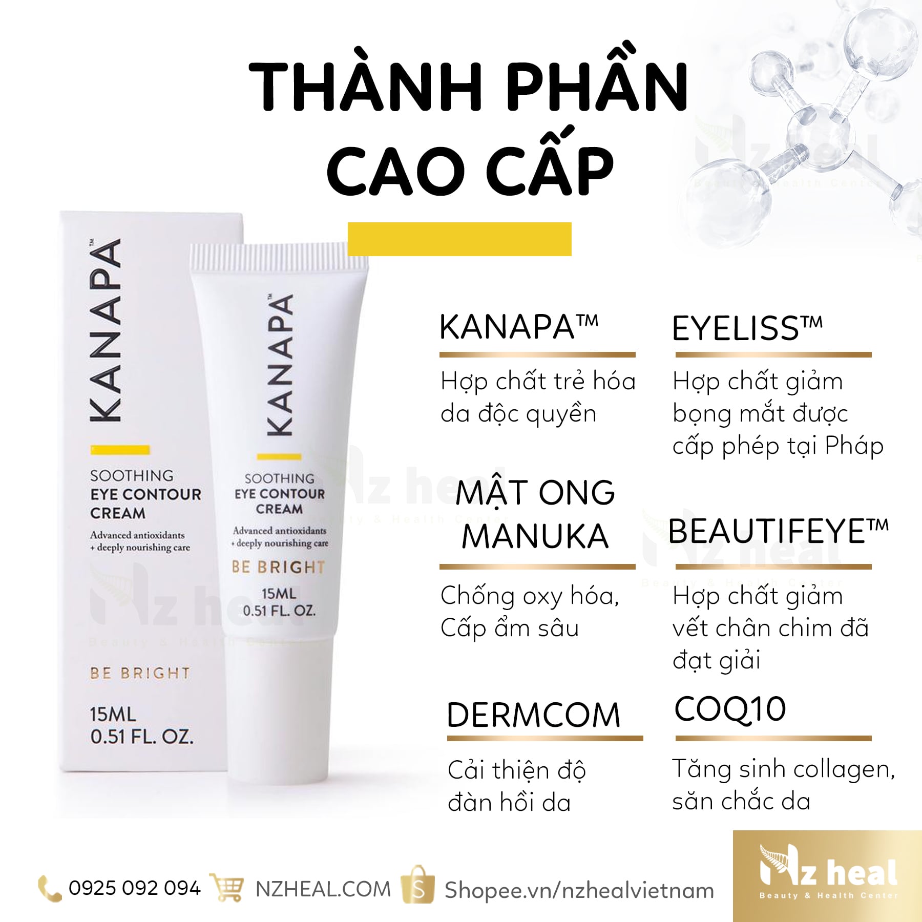 Kem dưỡng mắt Kanapa Soothing Eye Contour Cream Xtend-Life (15ml)4