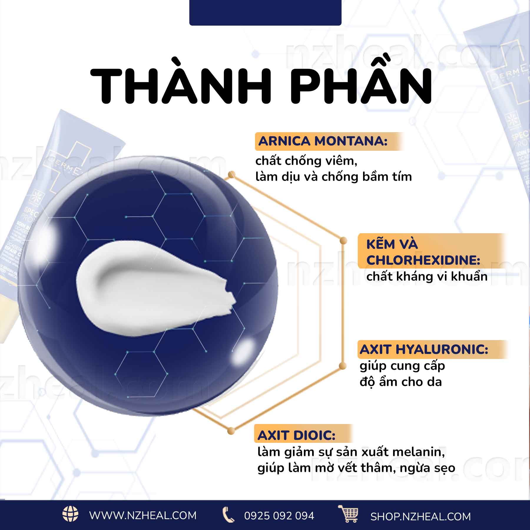 Kem dưỡng phục hồi da DermEden Specific Protocole Cicaderm Repair Care (30ml) 2