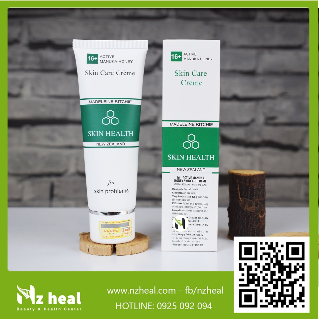 Kem Mật Ong Manuka 16+ Skin Health Madeleine Ritchie 80ml