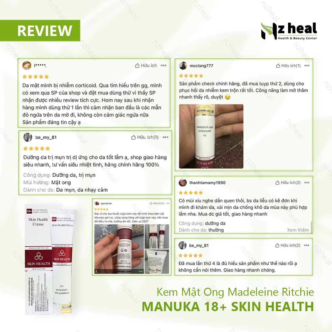 Kem Mật Ong Manuka Skin Health 18+ Madeleine Ritchie 40ml