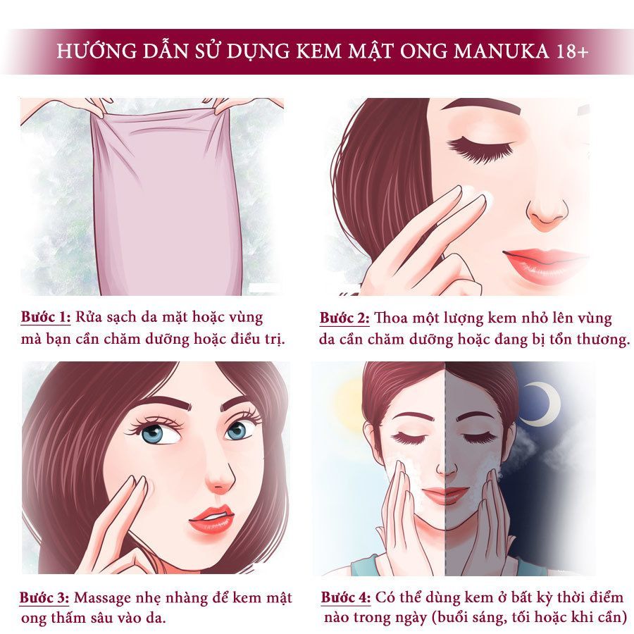 Cách Dùng Kem Mật Ong Manuka Skin Health 18+
