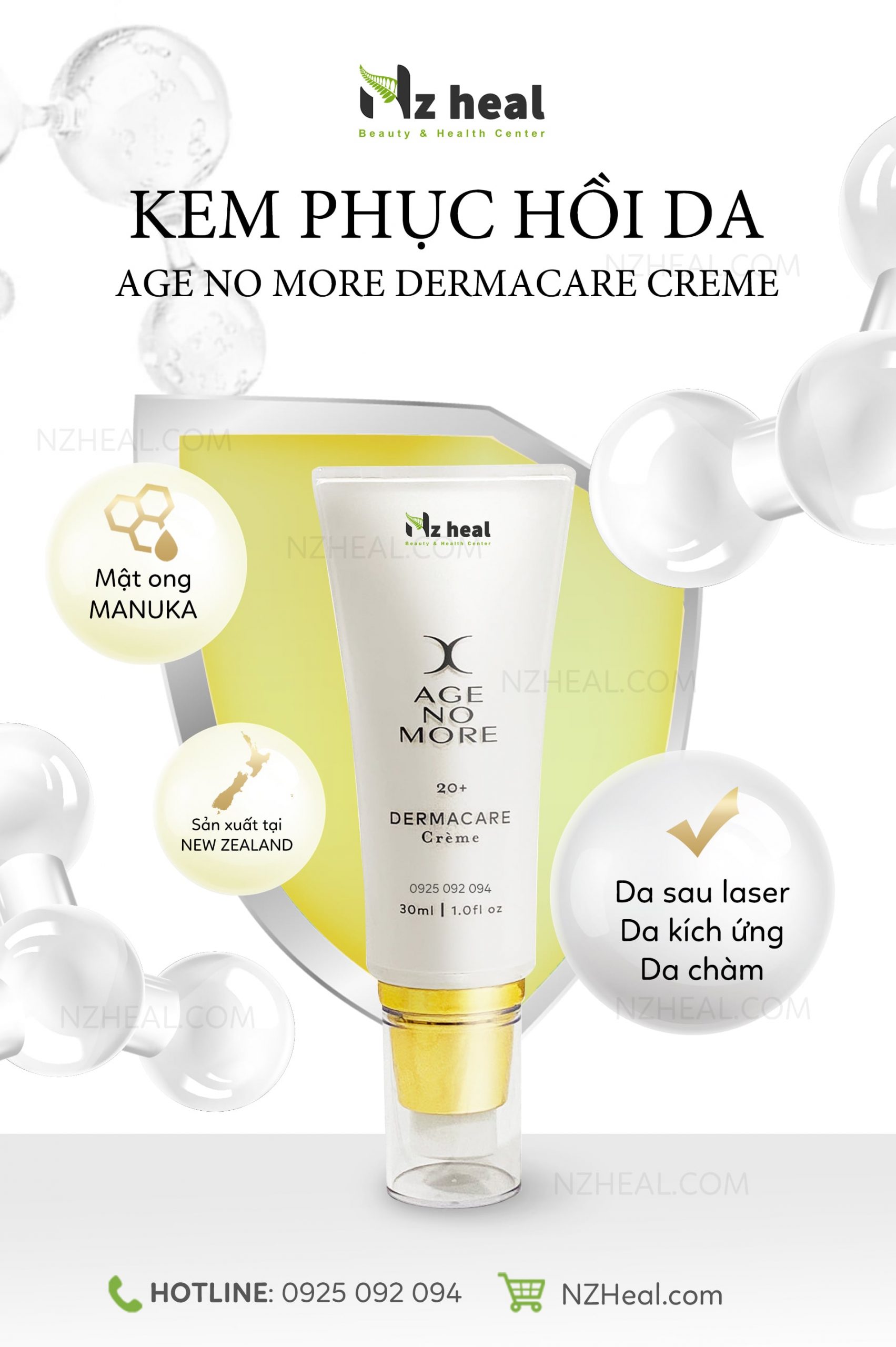 Kem phục hồi da Age No More Dermacare Creme 30ml