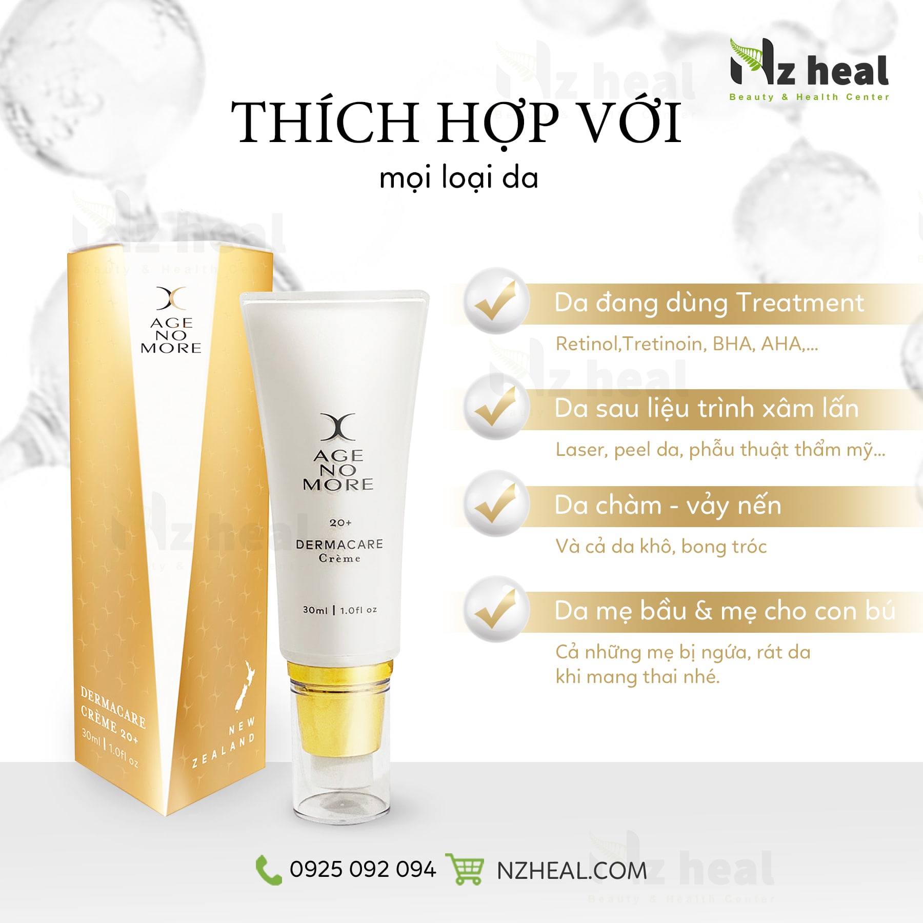 Kem phục hồi da Age No More Dermacare Creme 30ml