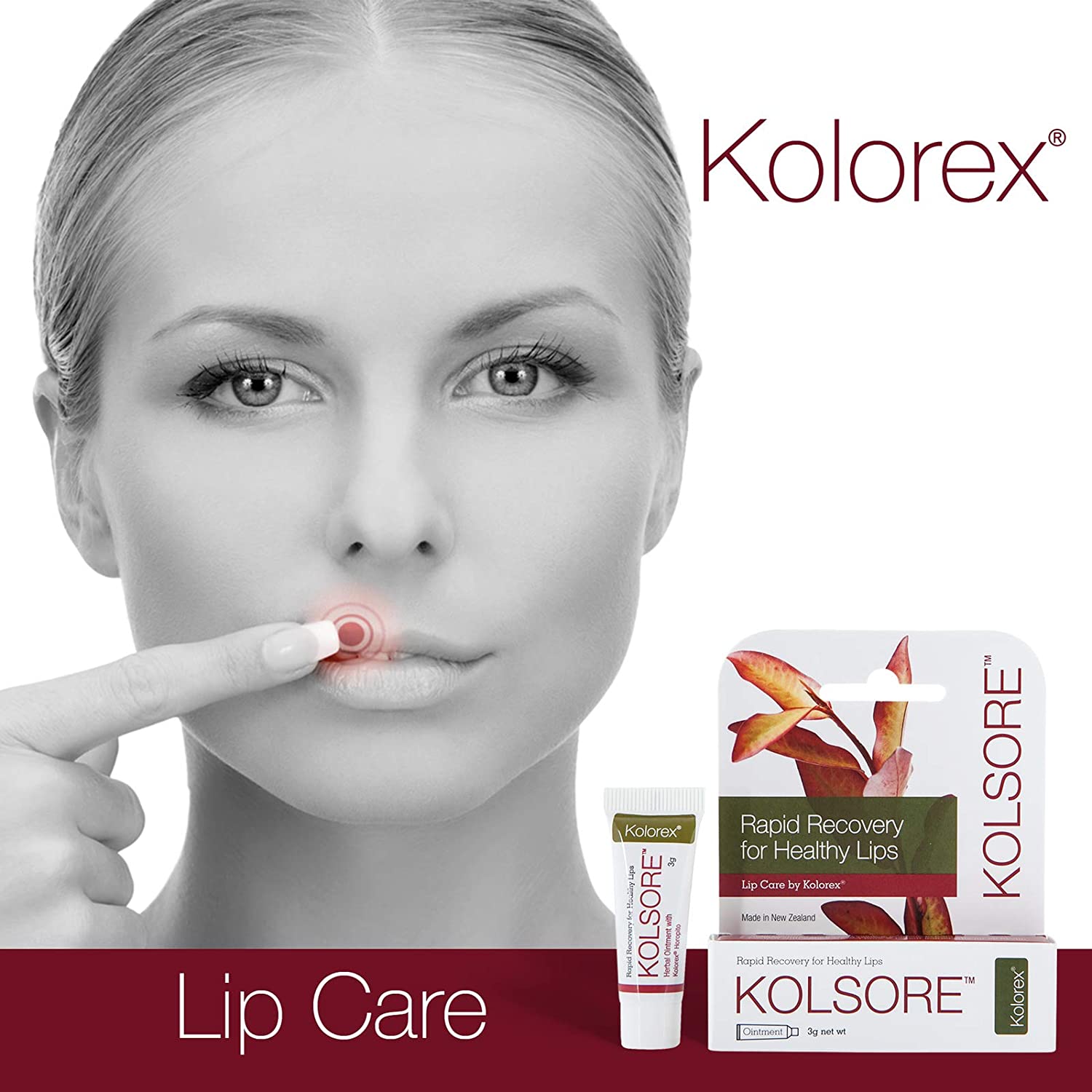 KEM TRỊ CHÀM MÔI, HERPES MÔI KOLOREX KOLSORE LIP CARE OINTMENT