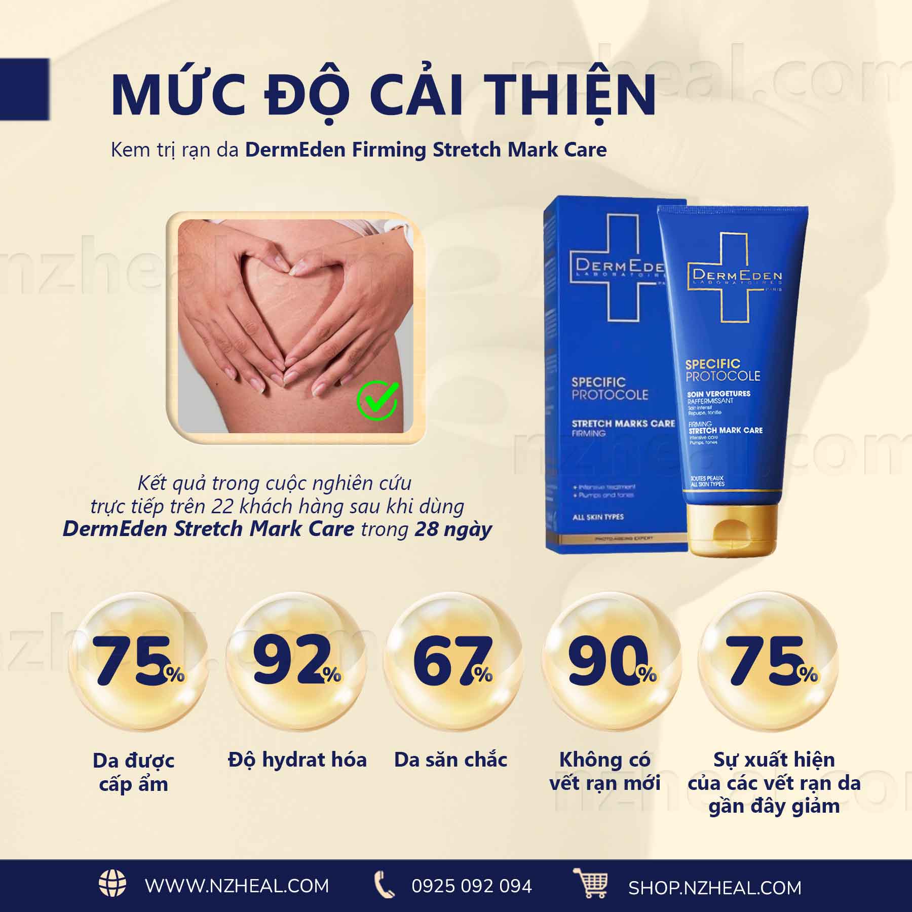 Kem trị rạn da DermEden Specific Protocole Firming Stretch Mark Care (200ml)