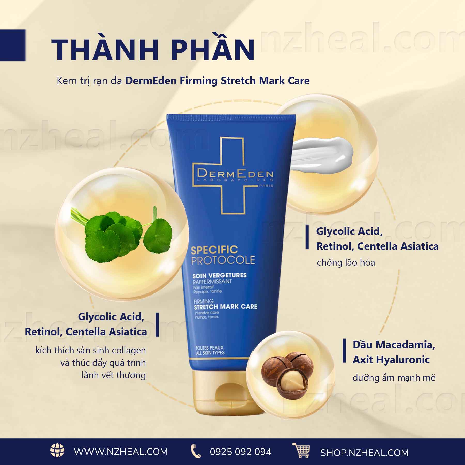 Kem trị rạn da DermEden Specific Protocole Firming Stretch Mark Care (200ml) 1