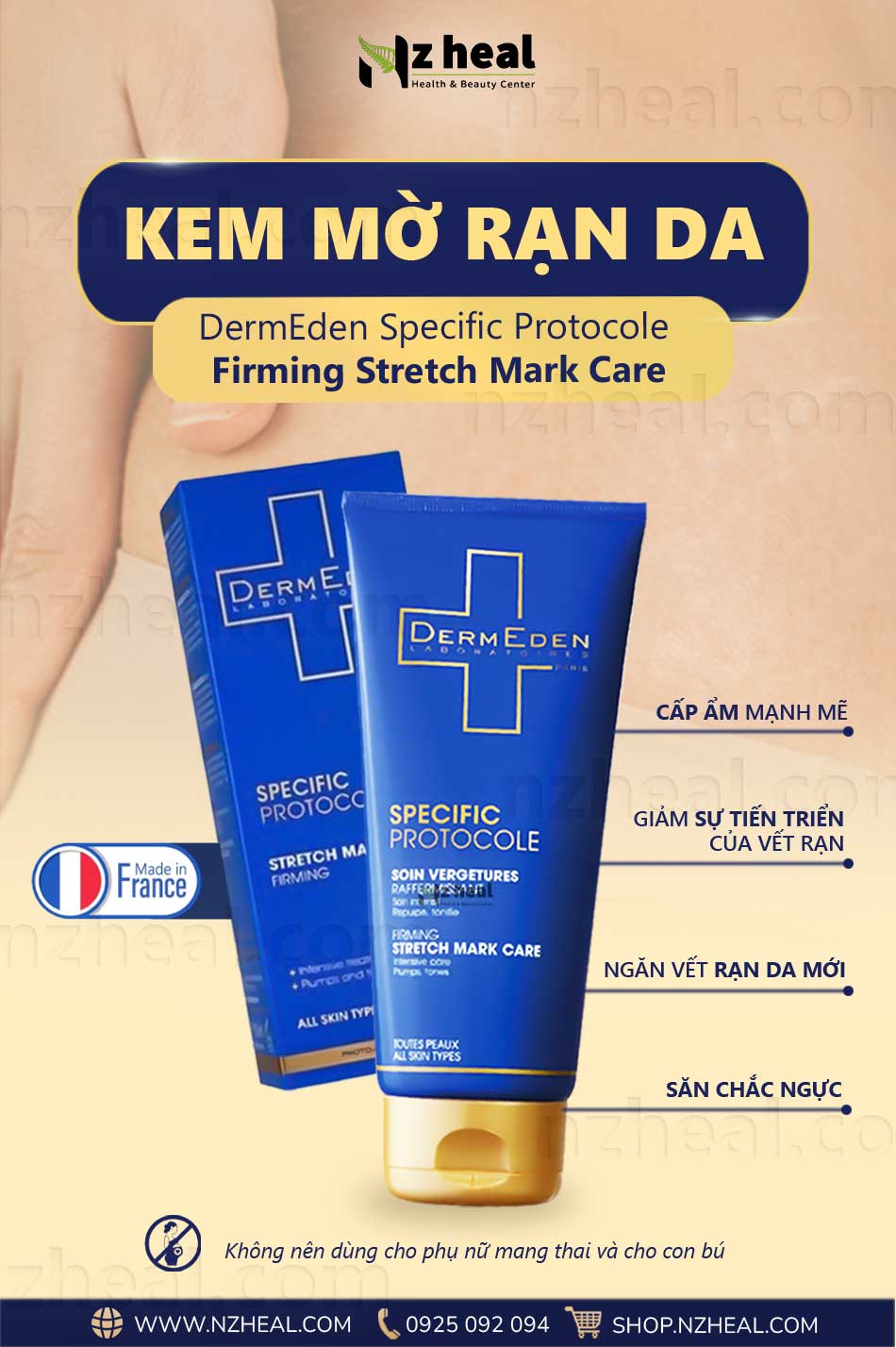 Kem trị rạn da DermEden Specific Protocole Firming Stretch Mark Care (200ml) 3