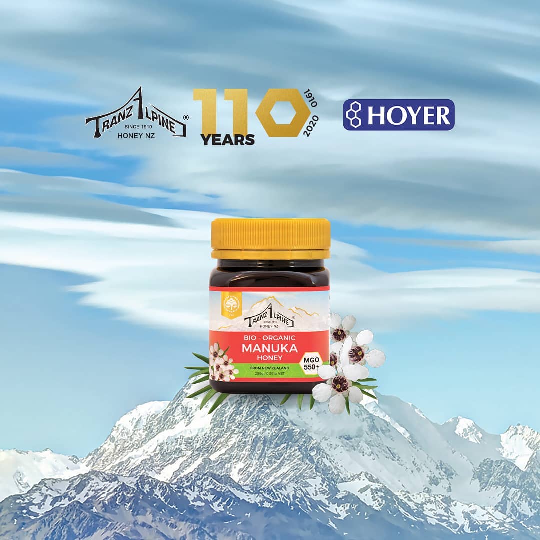 Mật ong Manuka MG550+ Organic Manuka Honey TranzAlpine (250g) 1