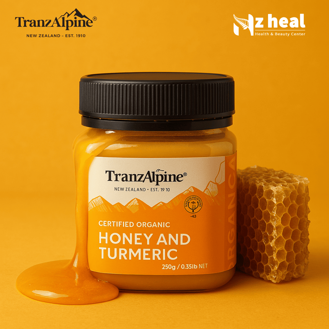 Mật ong Nghệ hữu cơ TranzAlpine Organic Honey & Turmeric New Zealand (250g)