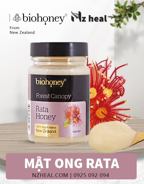Mật ong Rata nguyên chất Biohoney Southern Rata Honey 130g