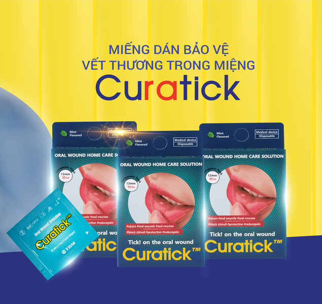 Miếng dán nhiệt miệng, lở miệng Curatick (10 miếng/ hộp) 7