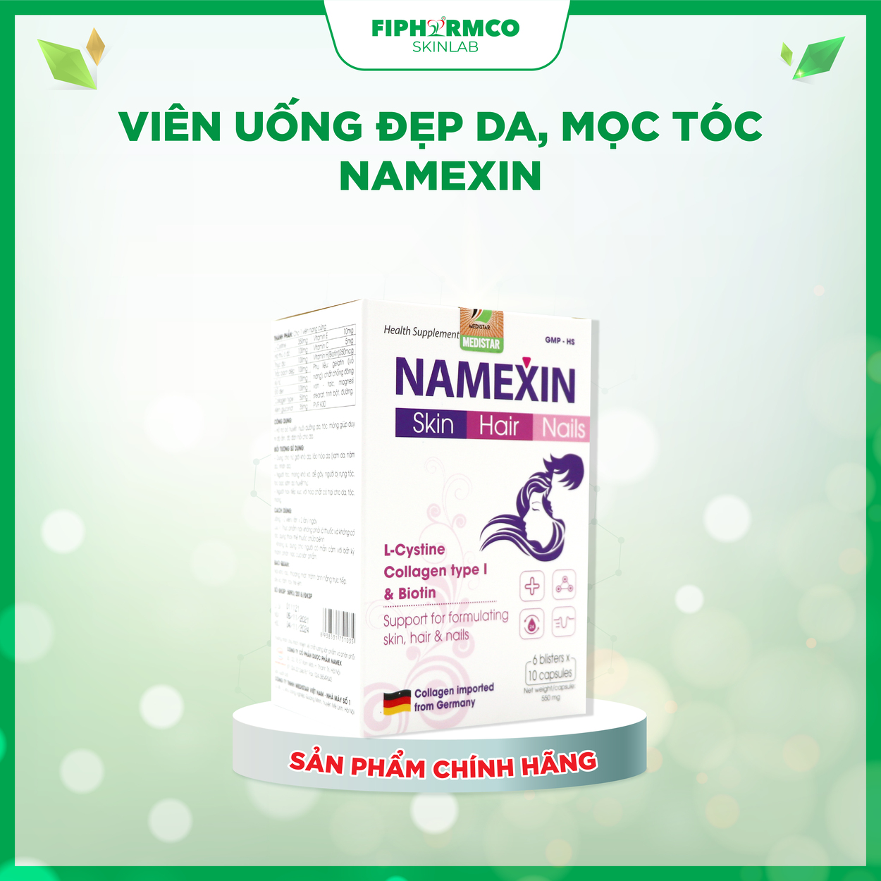 NAMEXIN – Viên uống đẹp da, mọc tóc