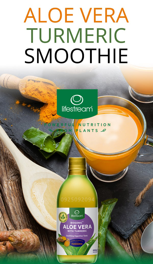 Nước ép hỗ trợ tiêu hóa Lifestream Biogen Aloe Vera with Turmeric