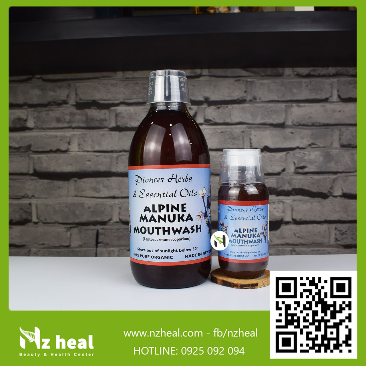 Nước súc miệng mật ong Manuka NelsonHoney Alpine Manuka Mouthwash 100ml