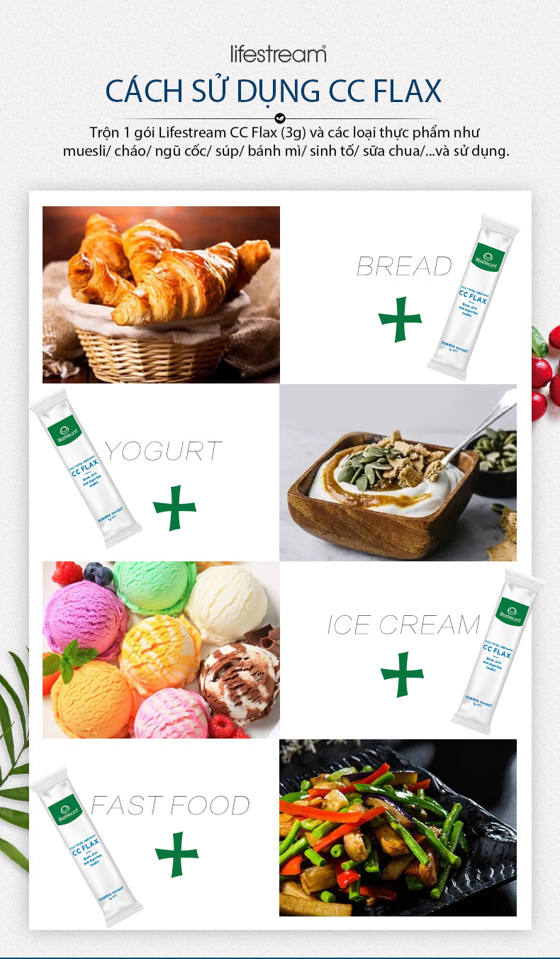 Bột Canberry và hạt Flax hữu cơ Lifestream Organic CC Flax (30 gói) 1