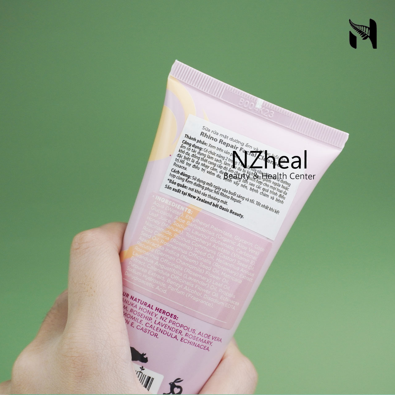 Sữa rửa mặt dưỡng ẩm và phục hồi da Rhino Repair Powerful Soothing Facial Cleanser 150ml