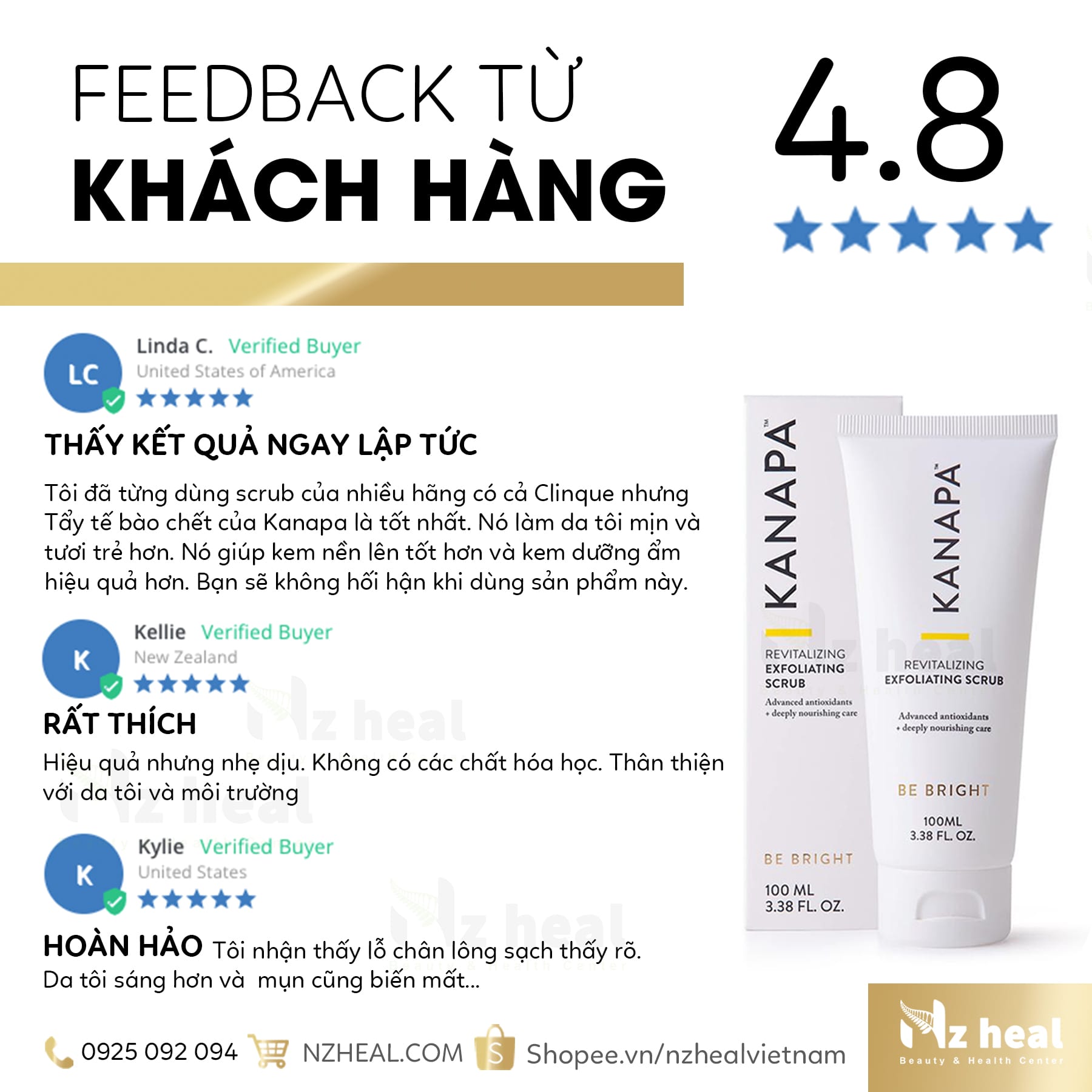 Tẩy tế bào chết Kanapa Revitalizing Exfoliating Scrub (100ml) 1