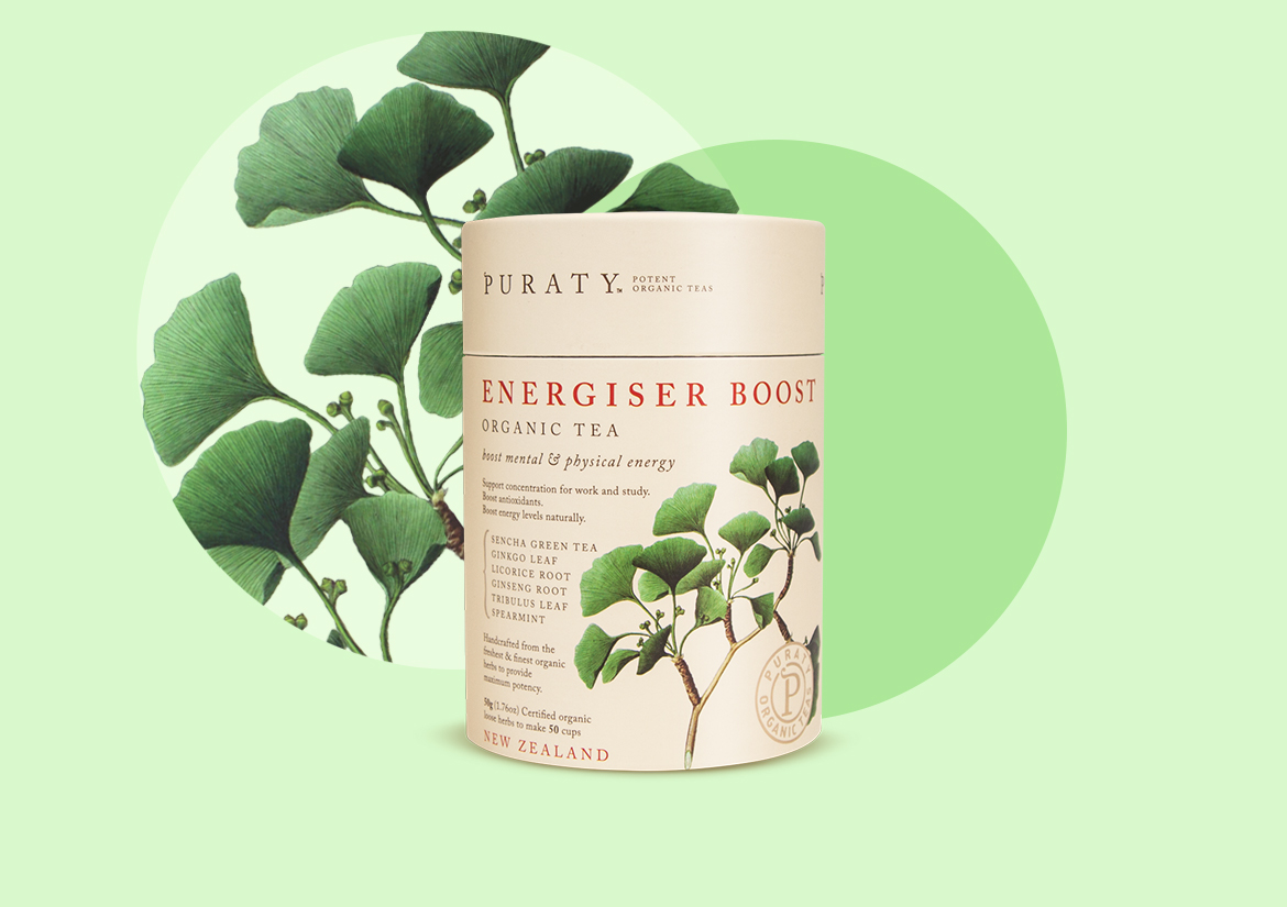 Trà hữu cơ tăng năng lượng Energiser Boost Organic Tea 12g - Puraty NZ