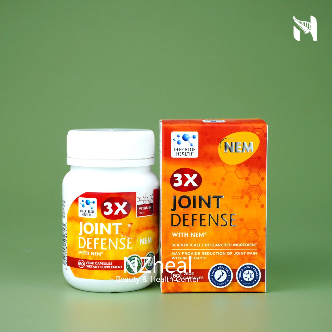 Viên uống bổ khớp, trị đau nhức xương khớp Deep Blue Health 3x Joint Defense with NEM (60 viên)