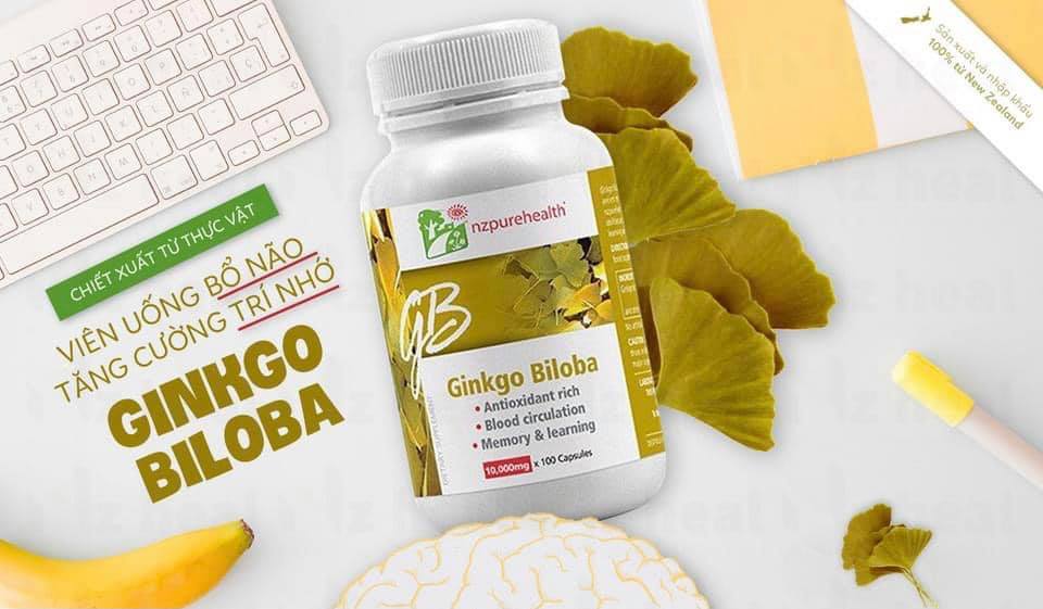 Viên Uống Bổ Não, Tăng Trí Nhớ Ginkgo Biloba NZPureHealth