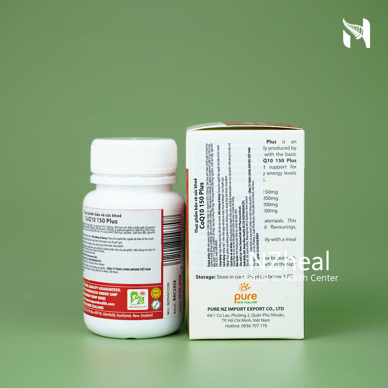 Viên Uống Bổ Tim Mạch, Chống Oxy Hóa CoQ10 150 Plus Nzpurehealth (30 viên)