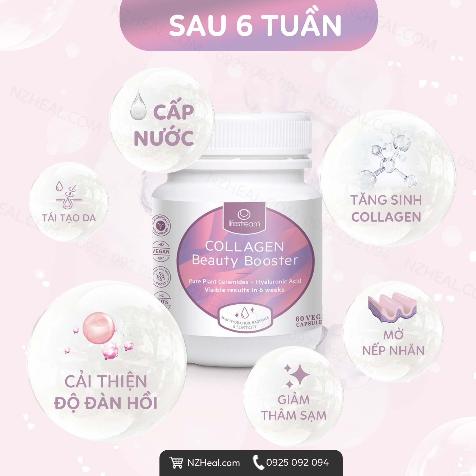Công dụng viên collagen Lifestream Collagen Beauty Booster