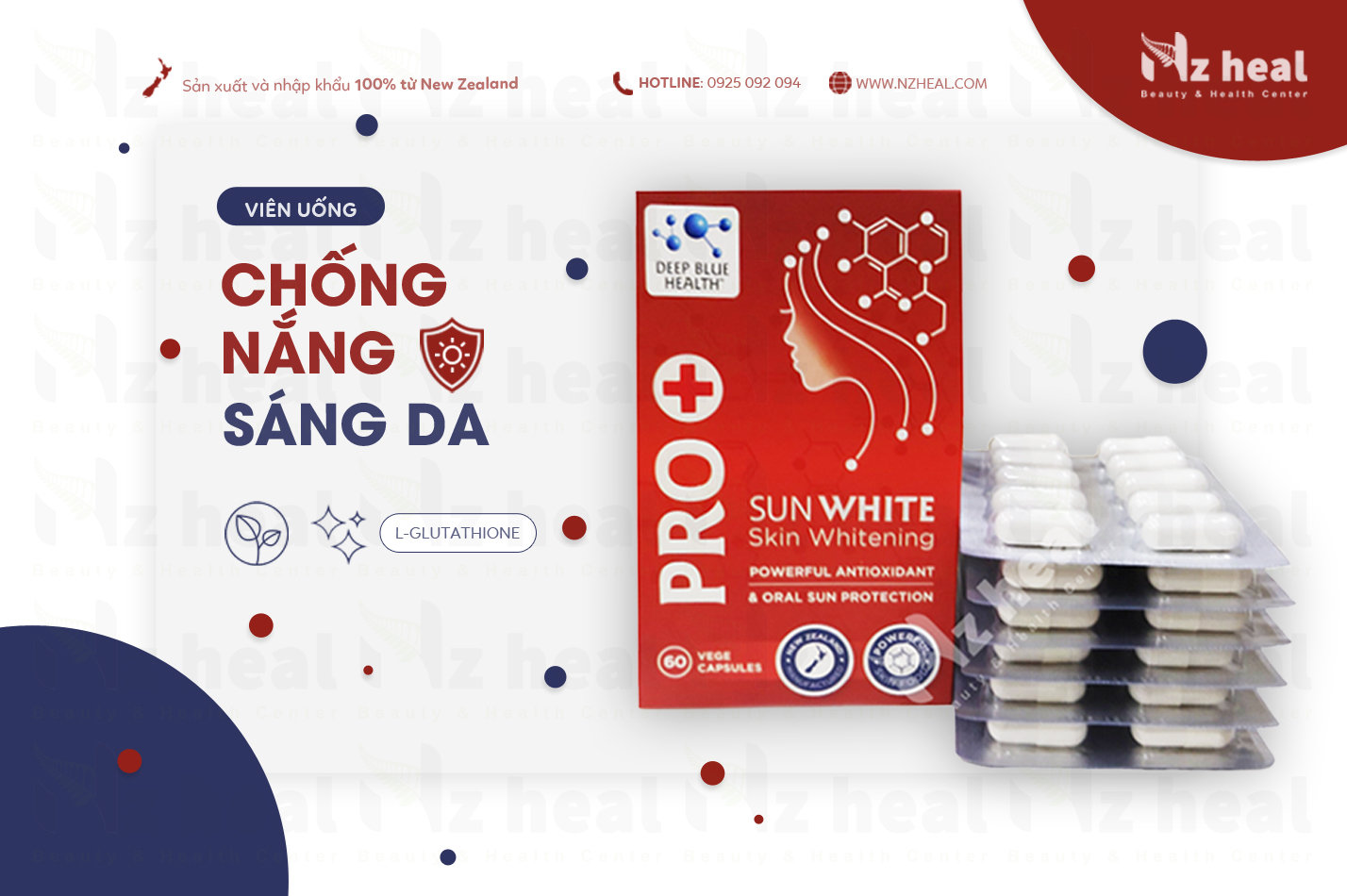 Viên uống chống nắng, trắng da PRO+ SUNWHITE