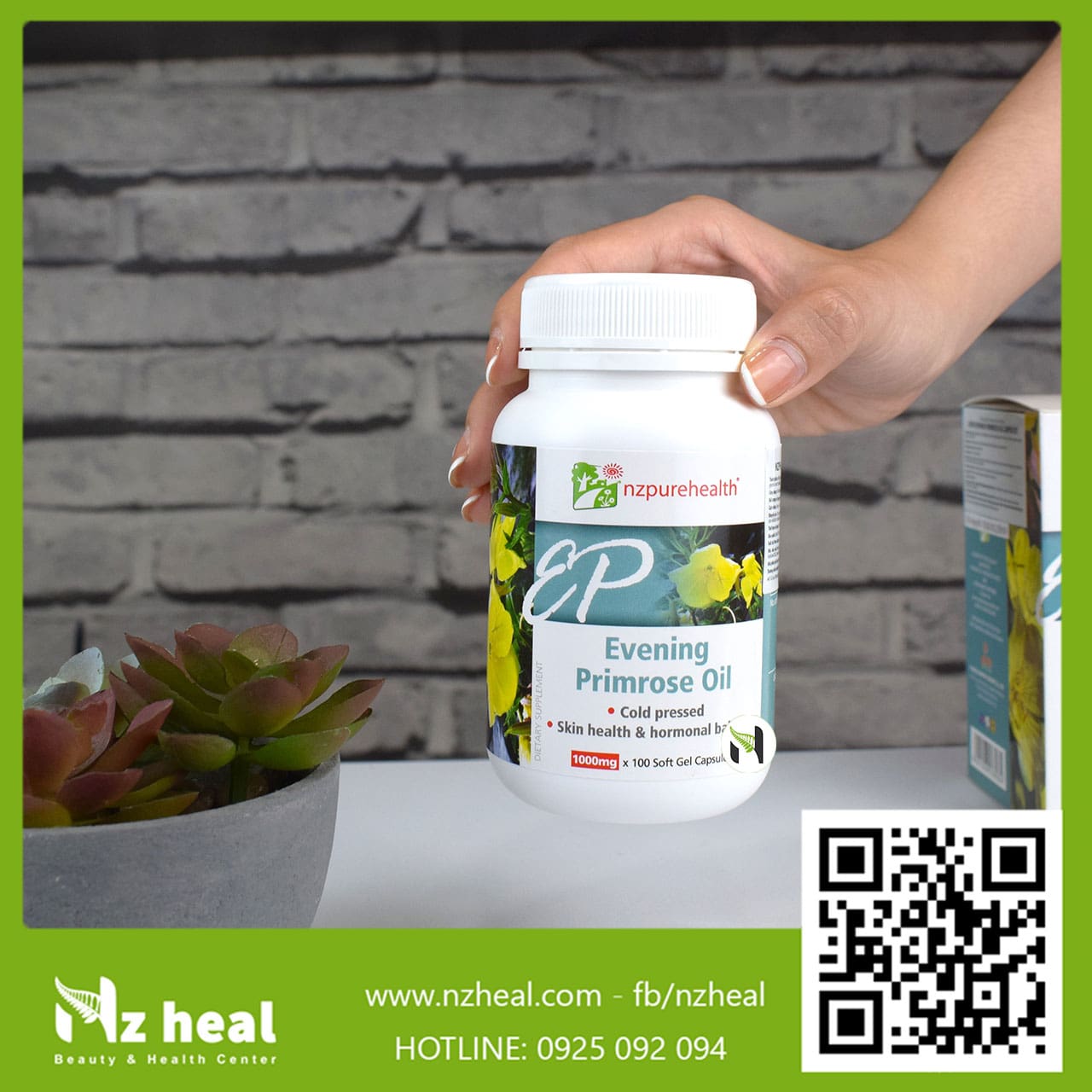 Viên Uống Dầu Hoa Anh Thảo NzPurehealth Evening Primrose Oil 100 Viên