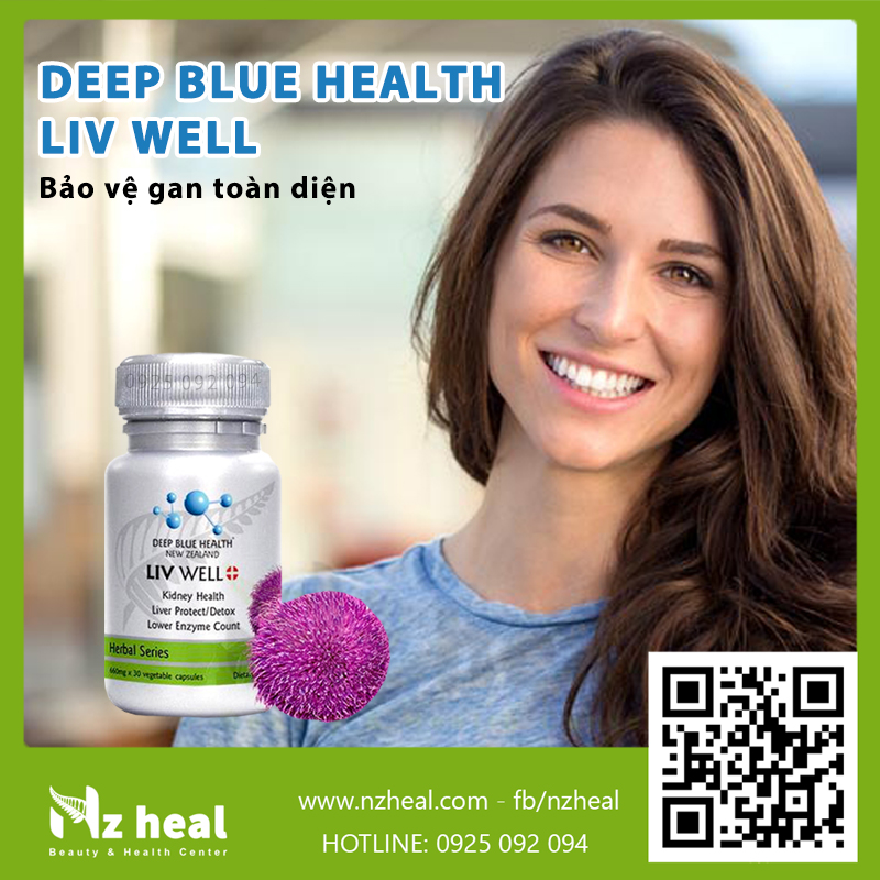 Viên Uống Giải Độc Gan Liv Well Deep Blue Health