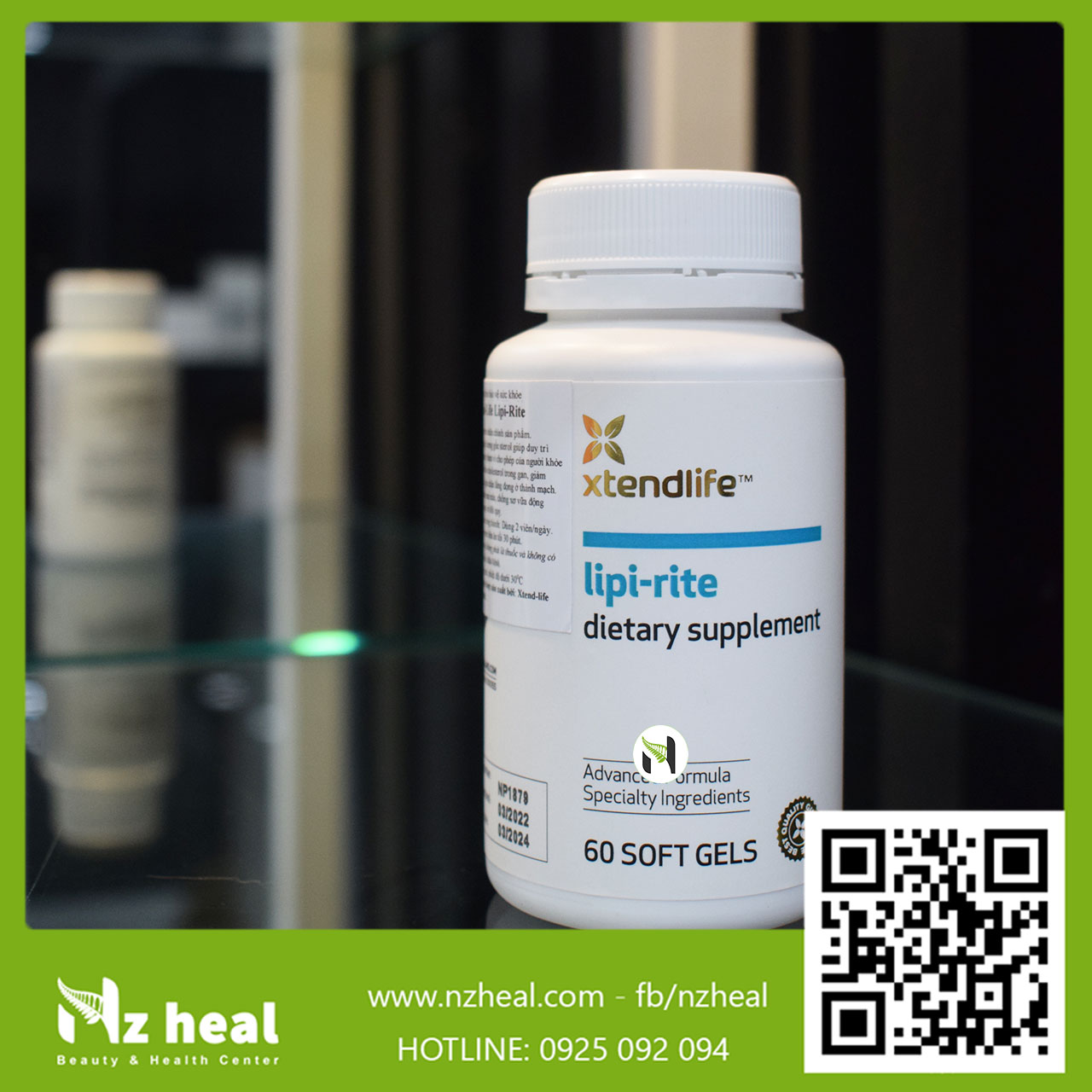 Viên Uống Giảm Mỡ Máu Cholesterol Xtend-Life Lipi Rite (60 Viên)