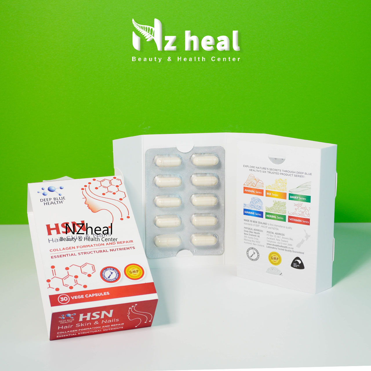 Viên uống giảm mụn, dưỡng móng tóc HSN – Deep Blue Health (30 viên) 2