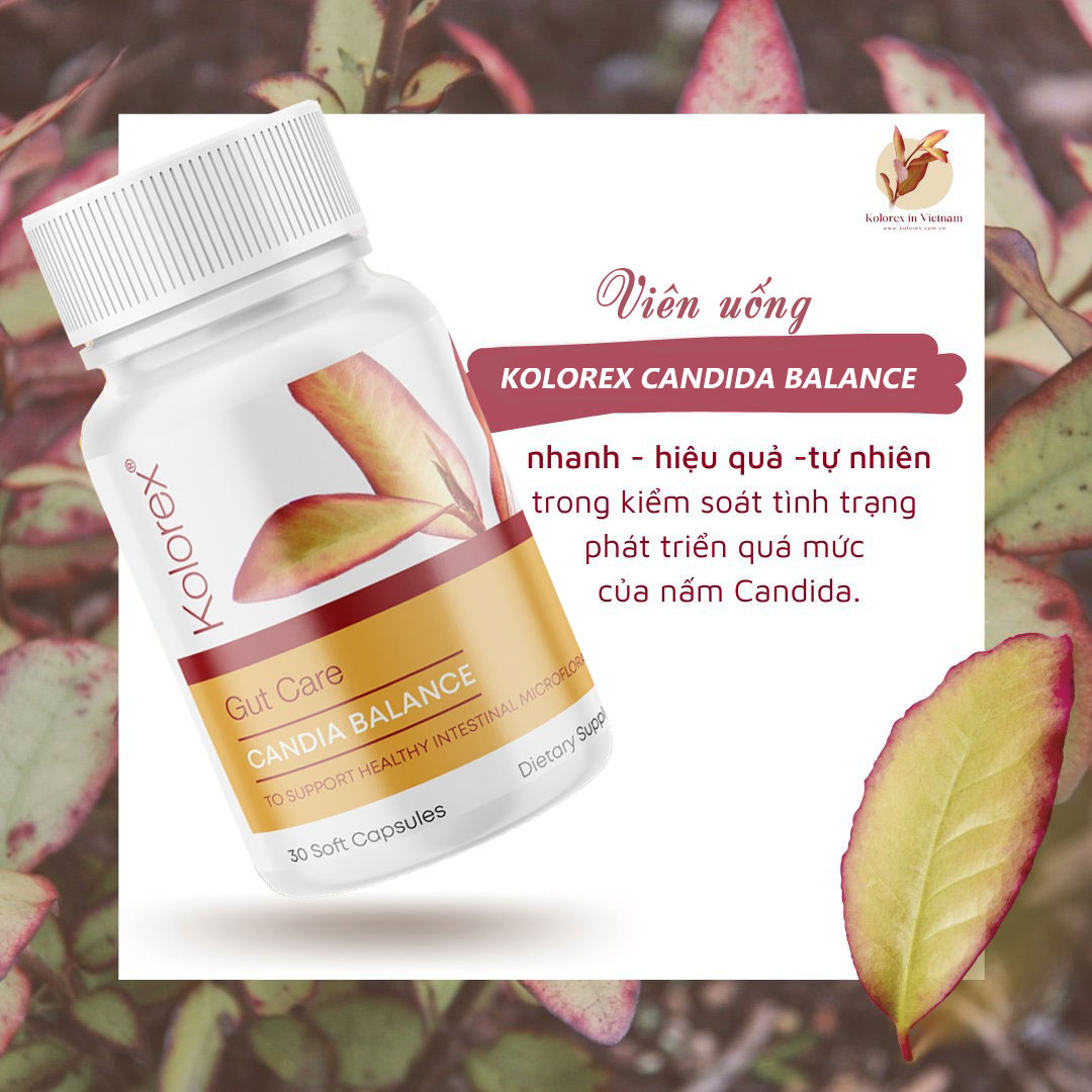 Viên Uống Trị Nấm Candida Kolorex Candida Balance nhanh - hiệu quả - tự nhiên