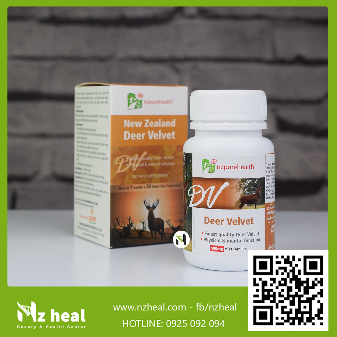 Viên Uống Nhung Hươu Deer Velvet NzPurehealth (30/ 100 viên)