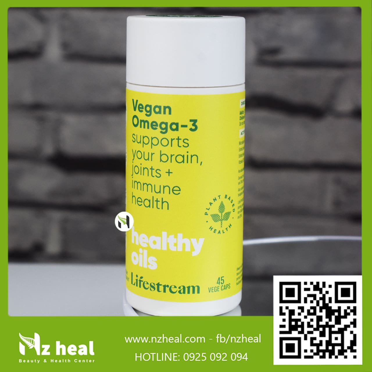 Viên uống dầu cá omega 3 thuần chay Lifestream Vegan Omega-3 45 viên