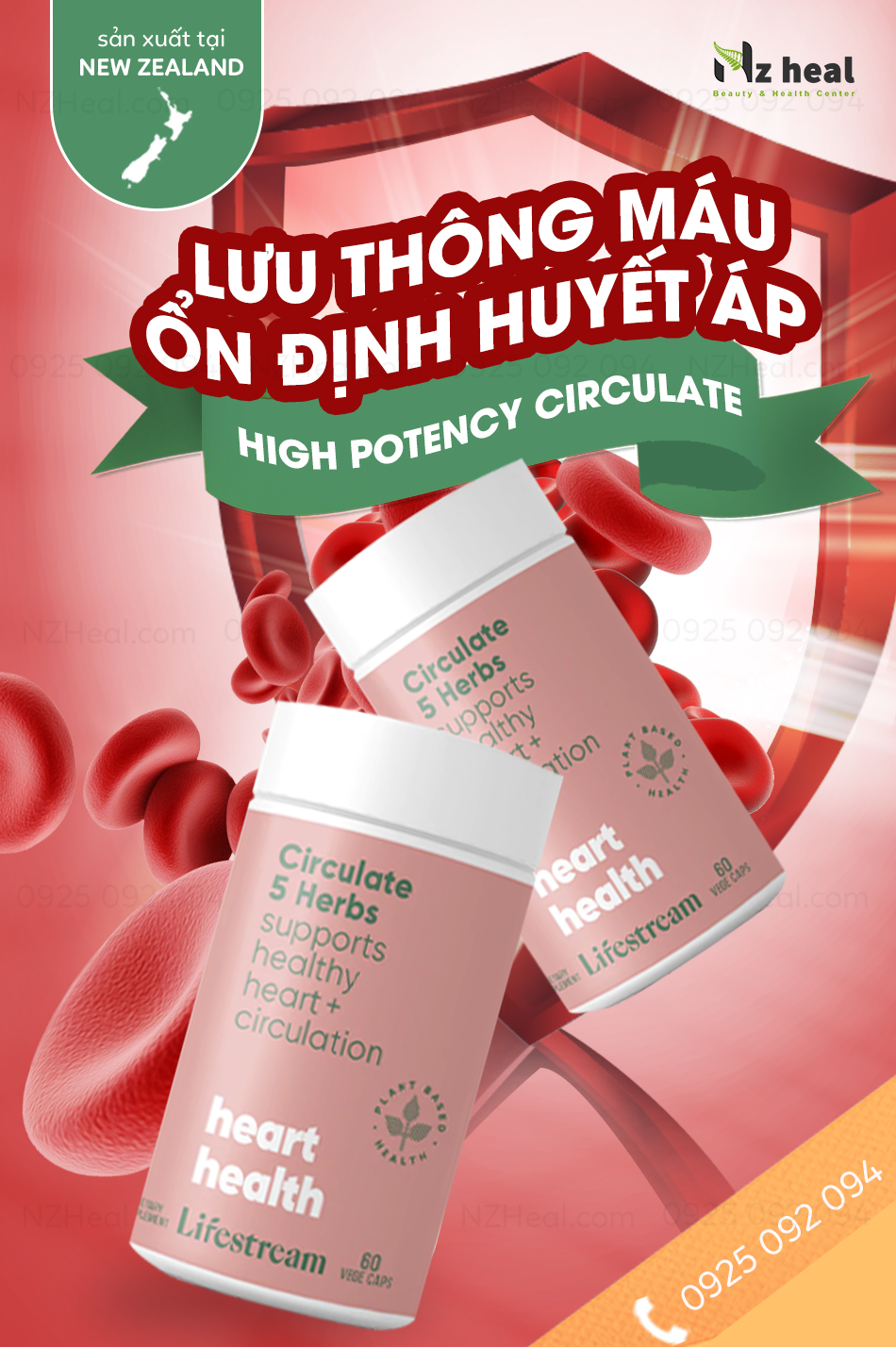 Viên uống tăng cường tuần hoàn máu Lifestream High Potency Circulate (30 viên)