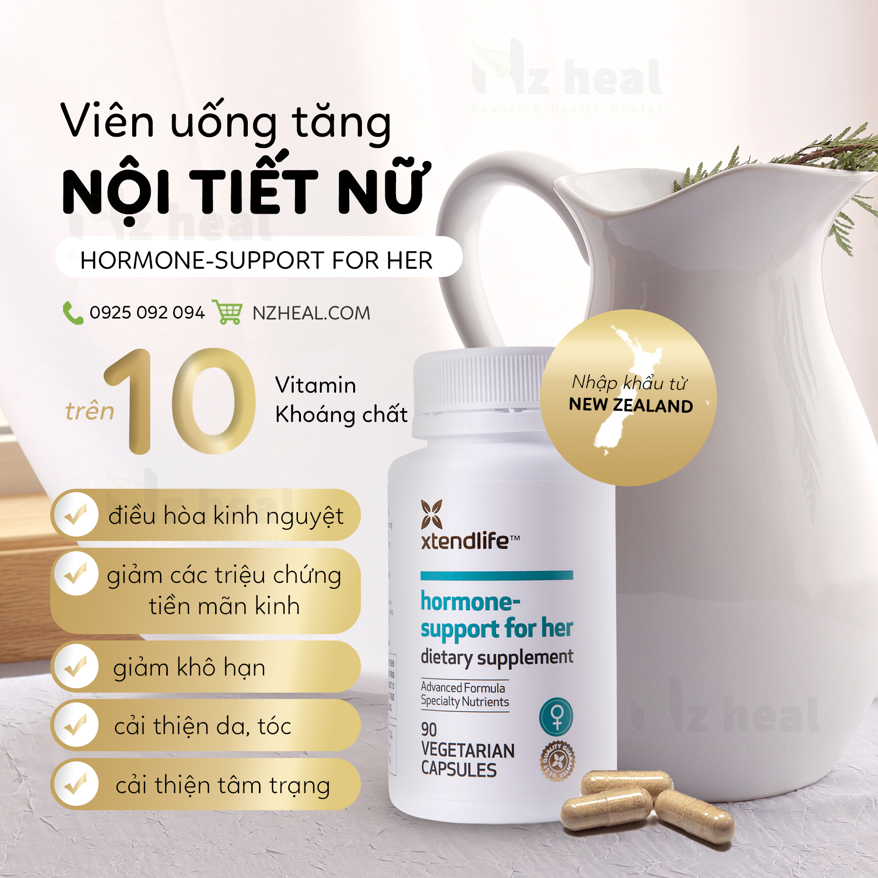 Viên Uống Tăng Nội Tiết Tố Nữ Xtend-Life Hormone Support For Her