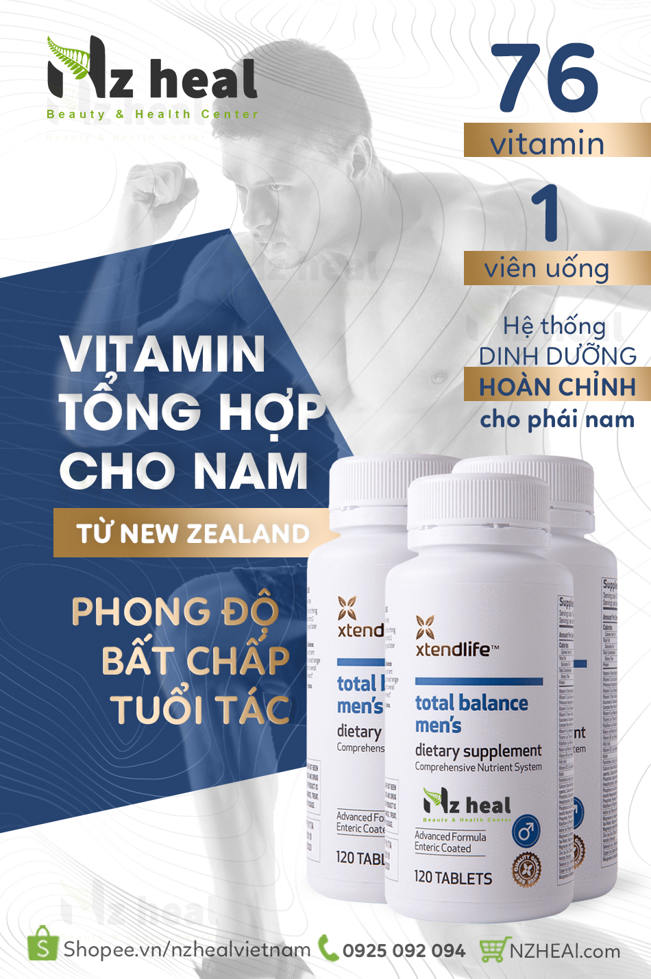 Viên Uống Vitamin Tổng Hợp Cho Nam Xtend-Life Total Balance Men's