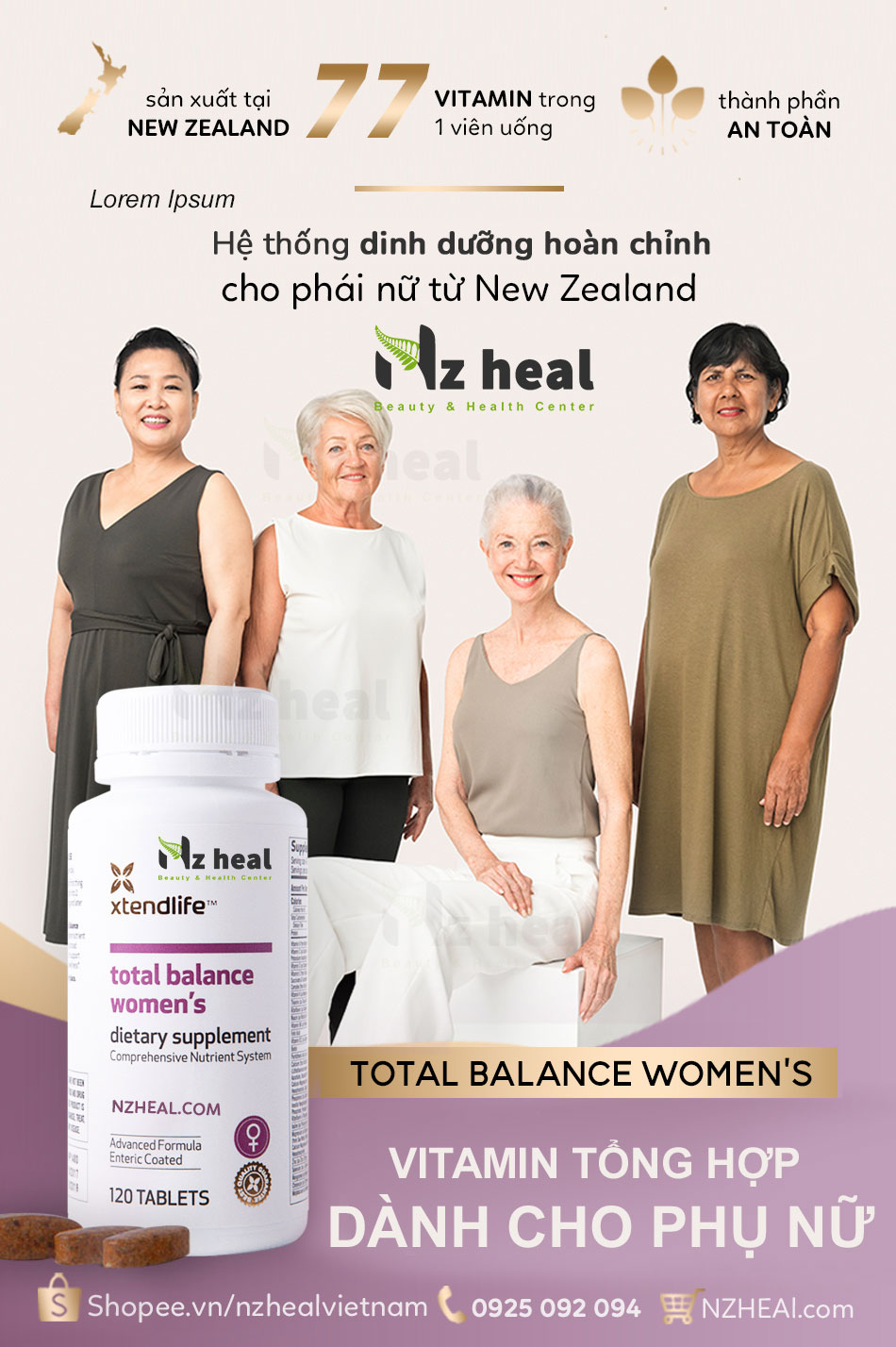 Viên Uống Vitamin Tổng Hợp Cho Phụ Nữ Xtend-Life Total Balance Women’s 6