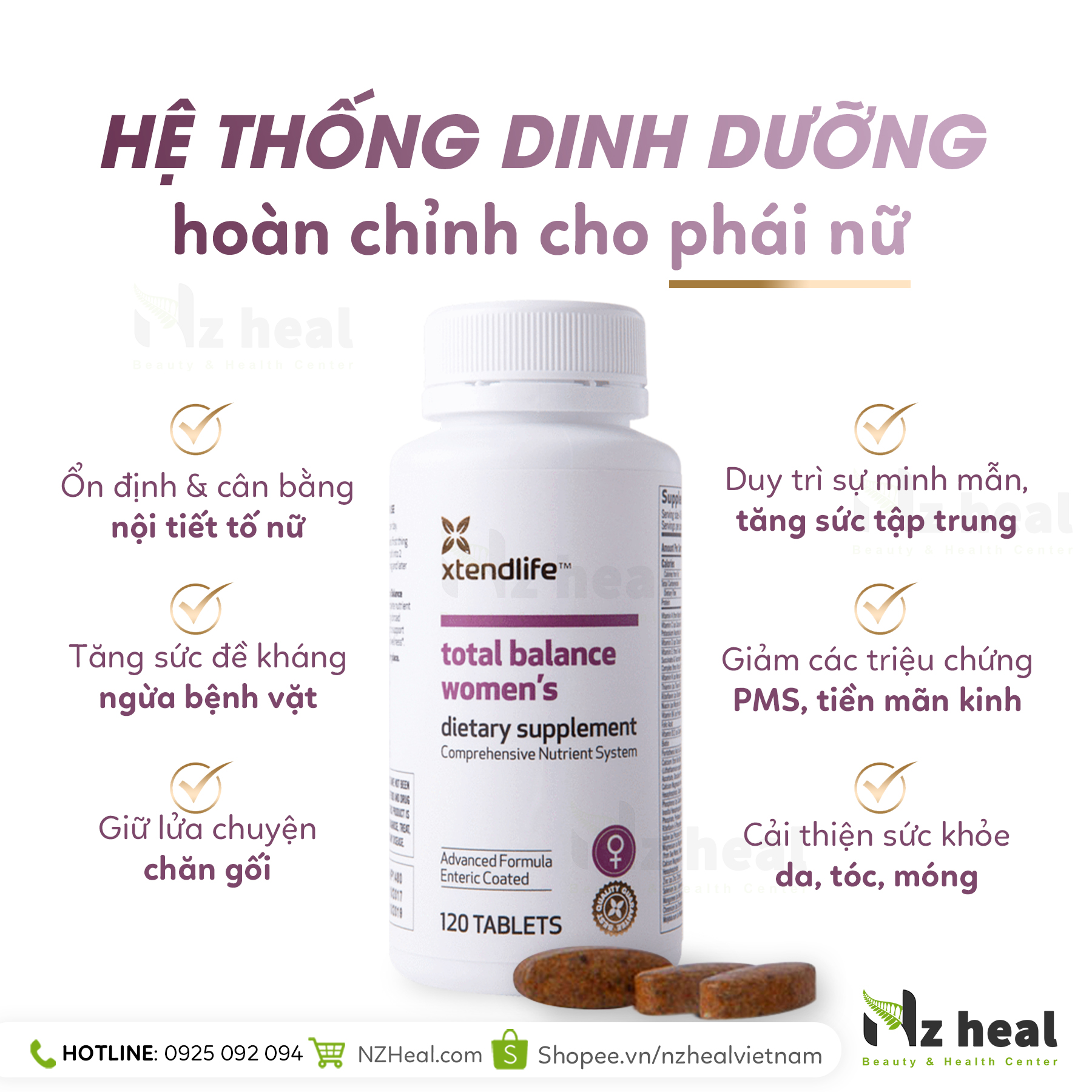 Viên Uống Vitamin Tổng Hợp Cho Phụ Nữ Xtend-Life Total Balance Women’s4