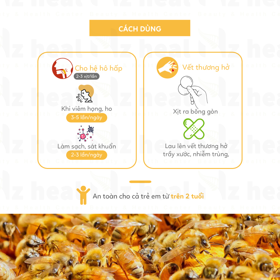 Xịt họng keo ong Organic Propolis Throat Spray with Manuka Honey MG550+ 6