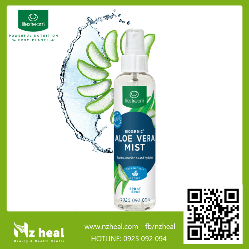 Xịt Lô Hội Làm Dịu Da Lifestream Biogenic Aloe Vera Mist 150ml