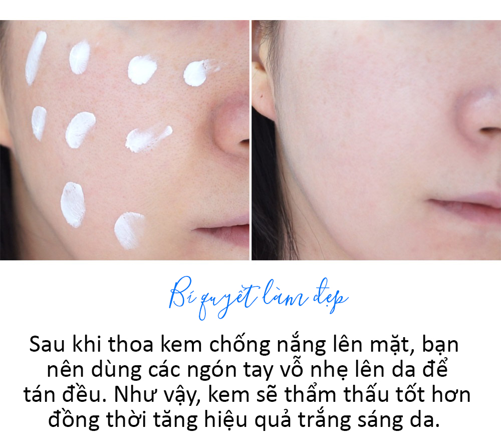 Kem chống nắng Care:nel No Sebum — kết cấu khi thoa